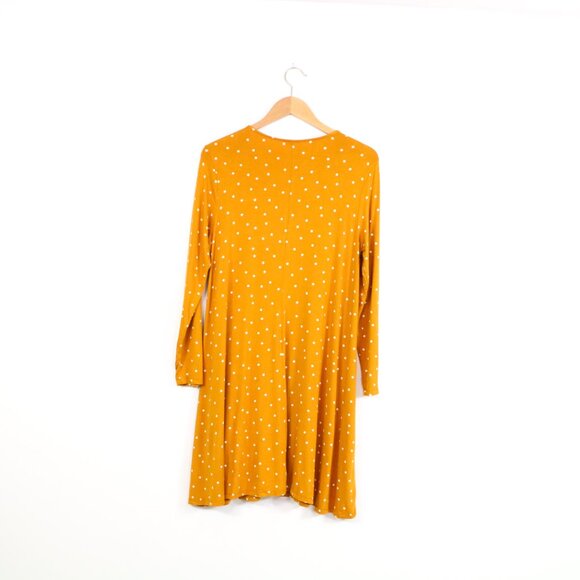 *Old Navy Yellow Polkadot Long Sleeve Midi Dress - Picture 6 of 7
